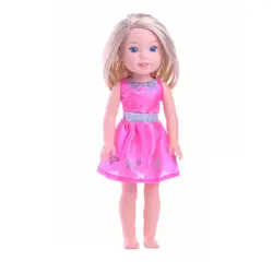 Фиолетовый, красный юбка принцессы для 14,5 Дюймов Американская кукла Wellie Wisher