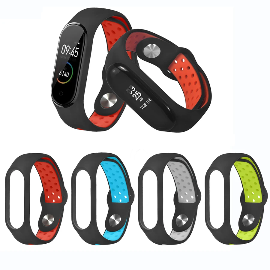 

Double Color Mi Band 4 Accessories Pulseira for Miband 4 Strap Replacement Silicone Wriststrap for Xiaomi Band 3 Smart Bracelet