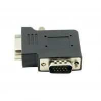 Vertical Flat Left & Right Angled 90 Degree VGA SVGA Male To Female extension Adapter Black