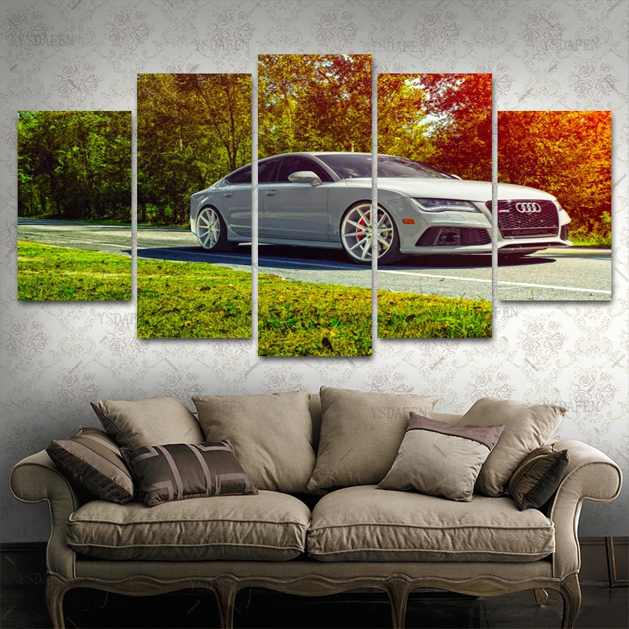 Op de muur HD Печать olieverf модульная фото постер для спортивного автомобиля добрый