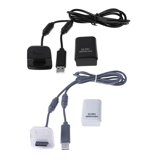 Special Price For Xbox 360 Game Controller Charging Battery 4800mAH Battery and USB Port Charger Kit for Xbox 360 Game Controller 