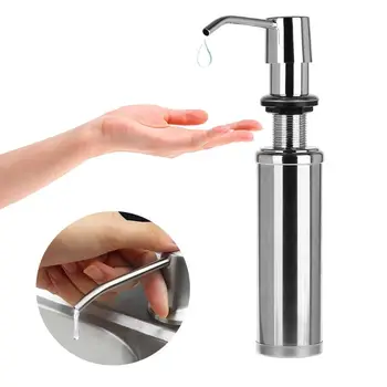 

300ml Soap Dispenser Lotion Pump Liquid Detergent Built-In Installation Hand Sanitizer Organizer Stainless Steel For Bathroom Ki