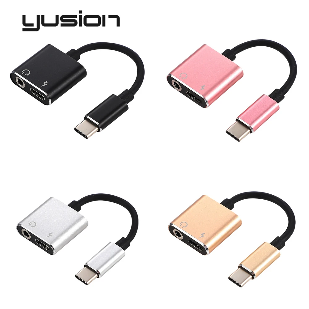 Yusion Внешний USB звуковая карта Тип C для наушников 3D стерео аудио HIFI адаптер с pd