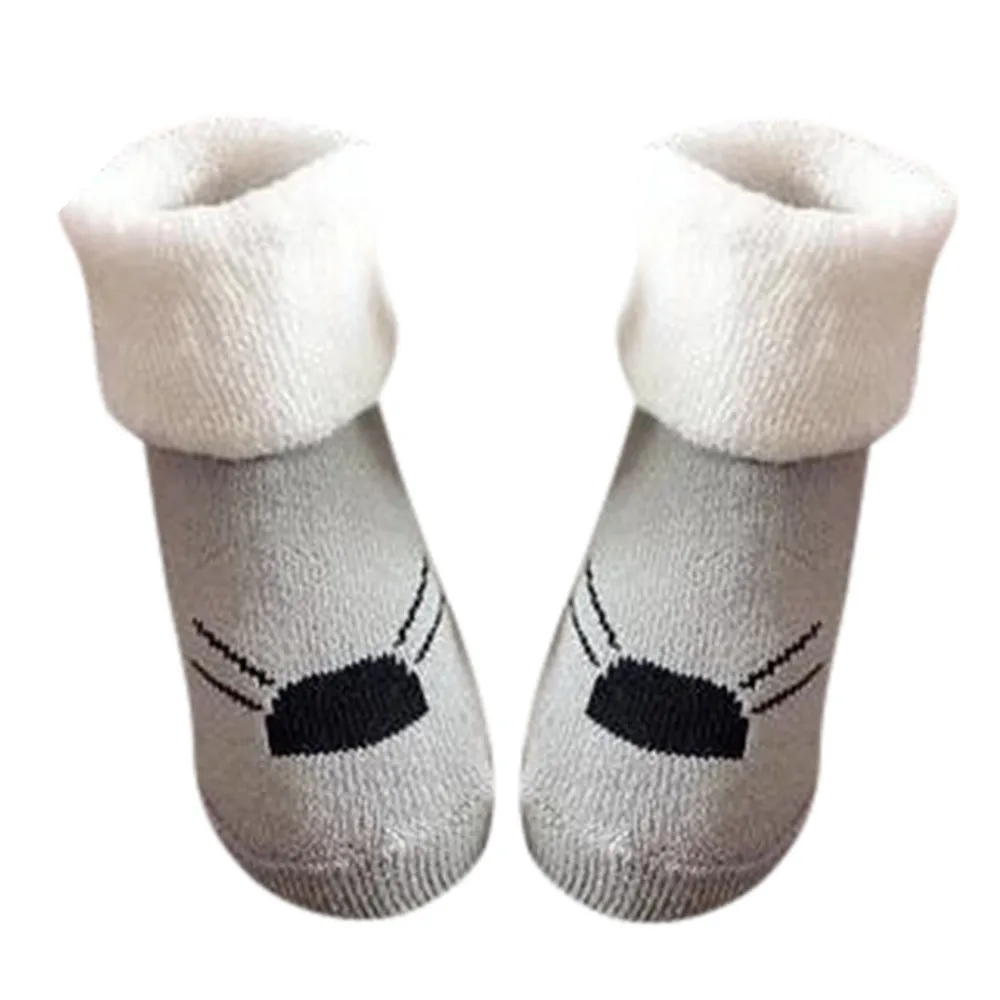 TELOTUNY одежда для малышей Нескользящие вязаные детские носки с рисунками животных носки для новорожденных мальчиков теплые носки для новорожденных Oct25 - Цвет: D