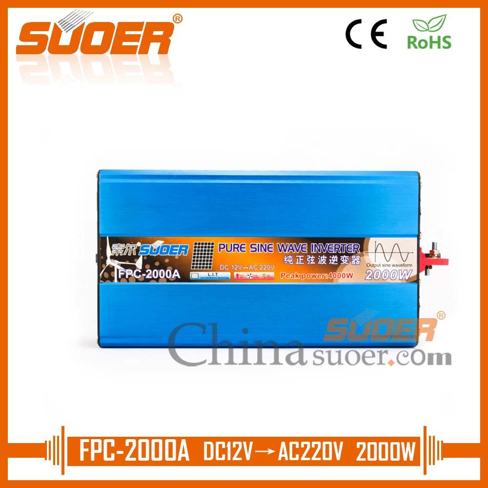 Suoer【Pure Sine Wave Inverter】 12v 220v pure sine wave inverter 2000w power inverter(FPC-2000A) | Обустройство дома