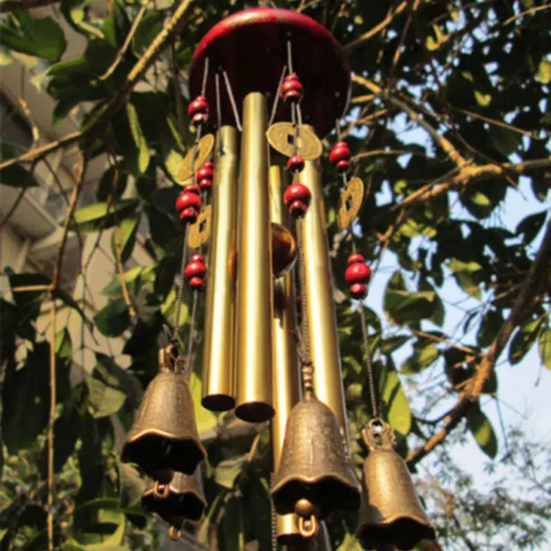 60 см ветряные колокольчики для двора, антикварные садовые трубки, медные колокольчики для дома, колокольчики для дома, настенные колокольчики, домашний декор - Цвет: A