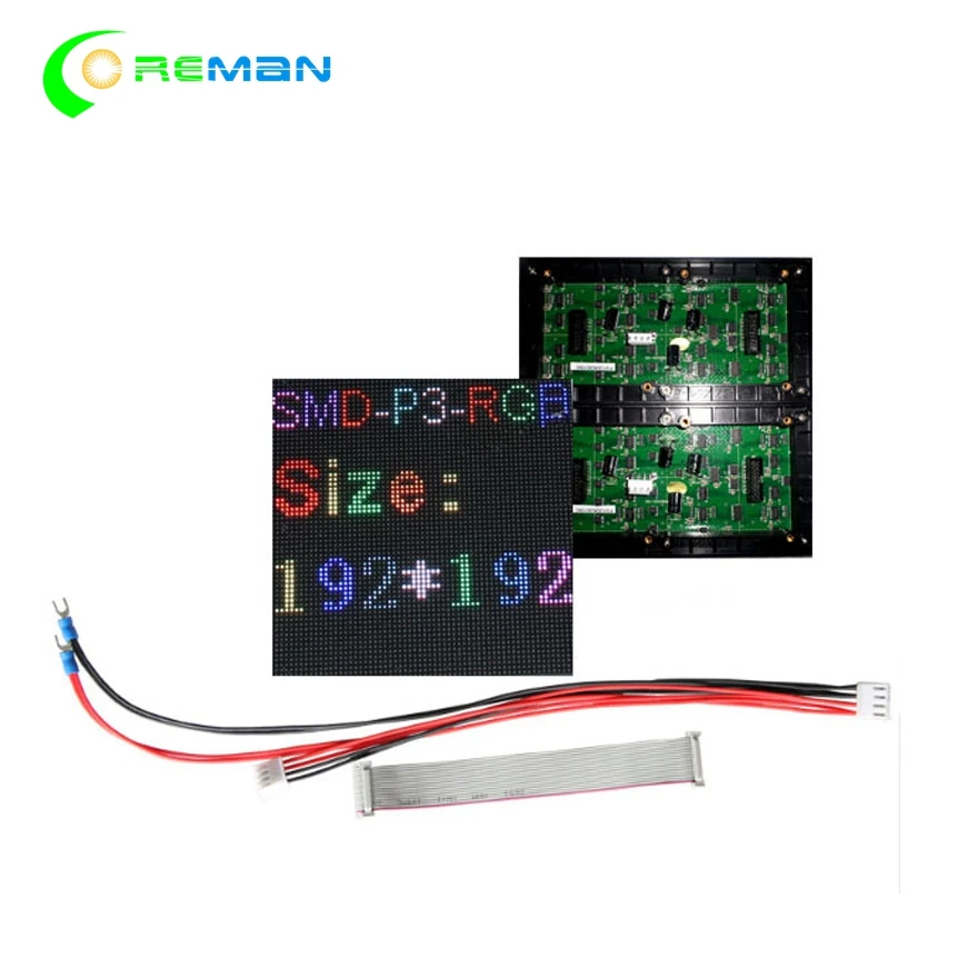 P2 P2.5 P3 RGB SMD Крытый полноцветный светодиодный рекламный щит дисплей экран модуль 192x192 64x64 smd 2121 панель