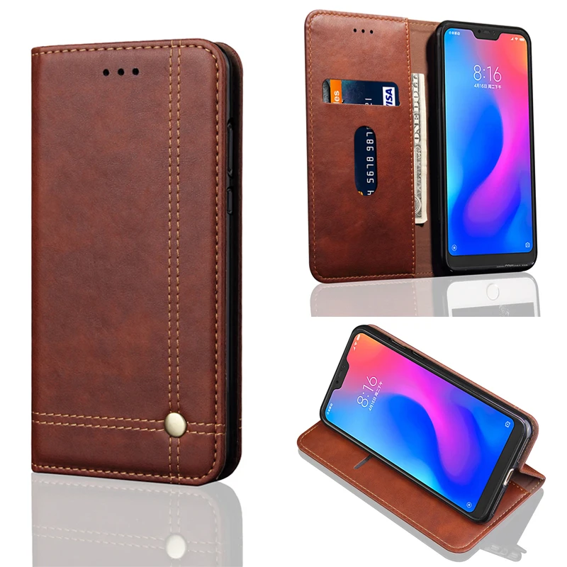 

New Design Flip Leather Phone Case Cover For Xiaomi Mi A2 Lite Case Card Holder For Xiaomi Mi A2Lite Case for Xiaomi A2 Lite