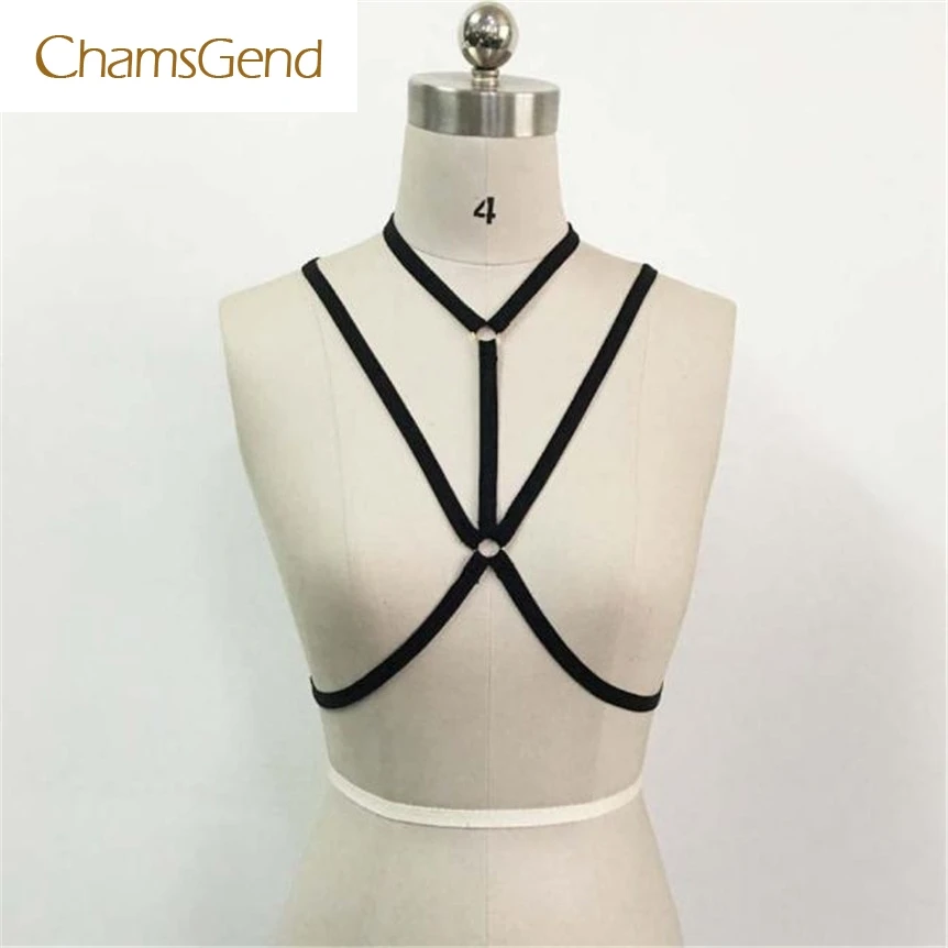 

Chamsgend Coolbeener Alluring Womens Harness Bra Elastic Cage Bra Strappy Hollow Out Bra Bustier dec13