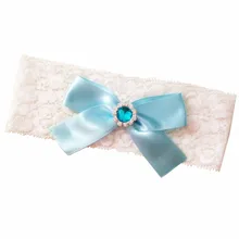 1 шт. Свадебные винтажные Стрейчевые светло-голубые ленты бант с бриллиантами свадебные винтажные кружевные подвязки