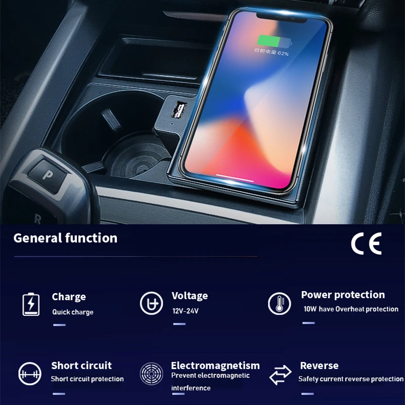 Автомобильный мобильный телефон QI беспроводной зарядный коврик модуль автомобильные аксессуары для BMW X5 F15