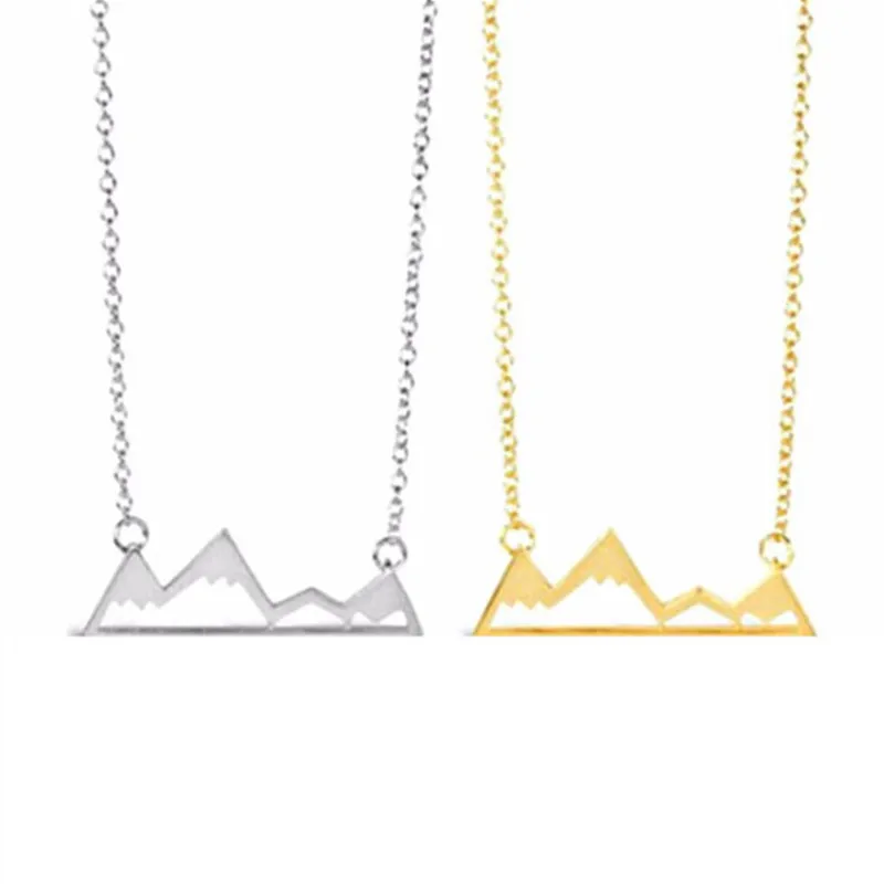 Mountain Necklace, snow mountain Necklace, personalized Handmade Gold