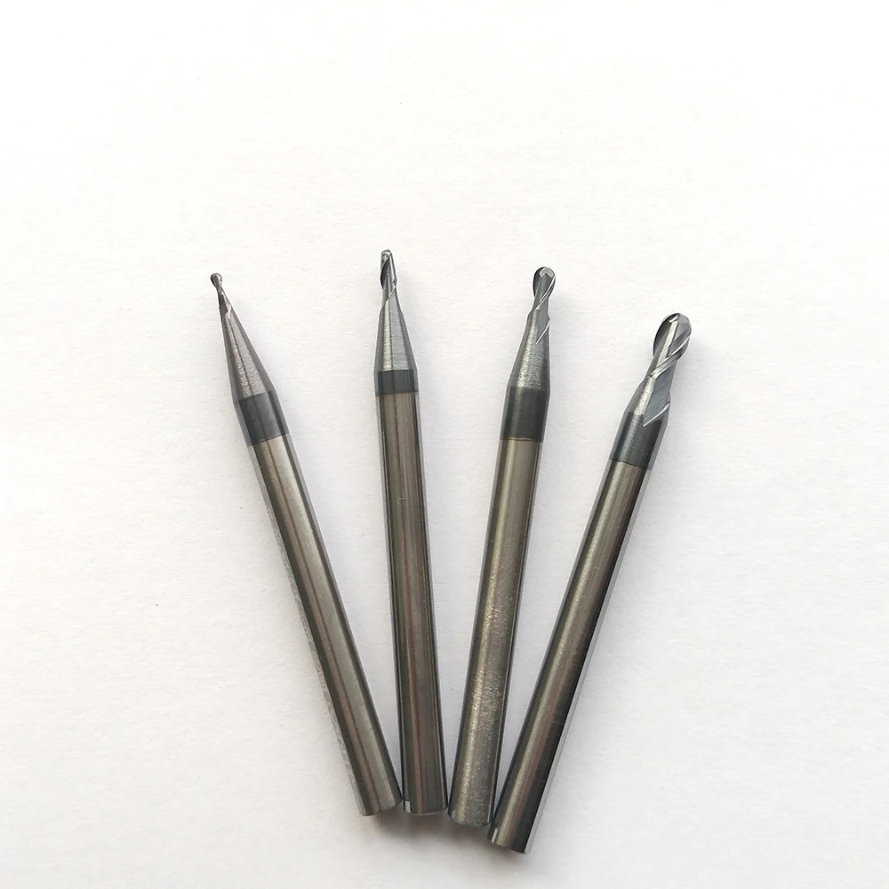 Jerray RADIUS R0.5/R0.75/R1/R1.5/R2/R2.5 2 Флейта HRC45/55/60 вольфрам карбида сферическим фрезы