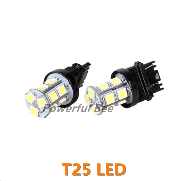 2 x T25/3156 3157 13SMD холодный белый светодиод Автомобильные ДХО ходовые огни заднего