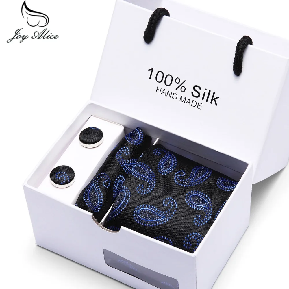 Joy Alice Подарочная коробка персонализированные мужские галстуки Hankie запонки