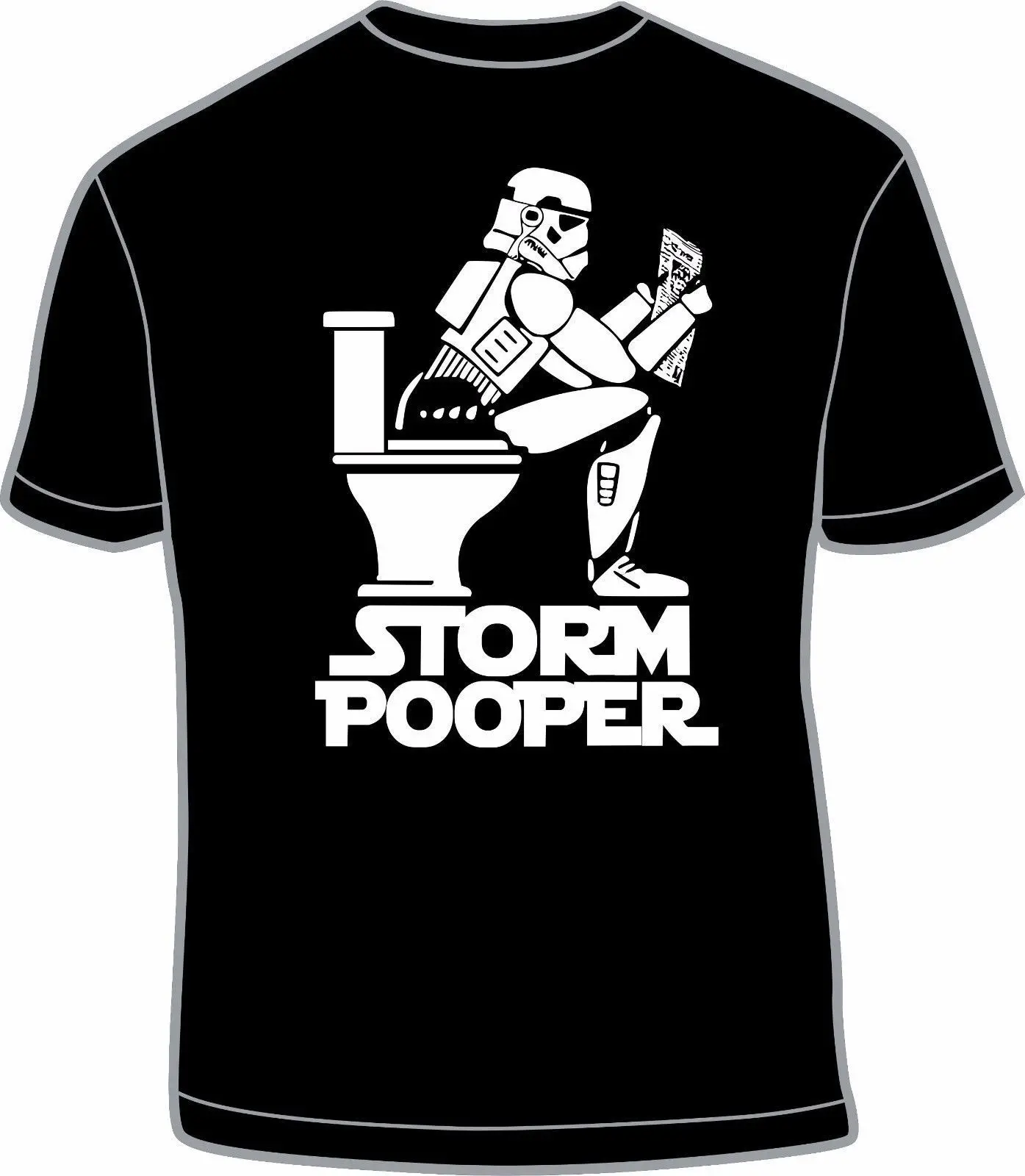 

STORM POOPER STORMTROOPER T-SHIRT Quality Screen Print S M L XL 2XL STAR WARS Free shipping