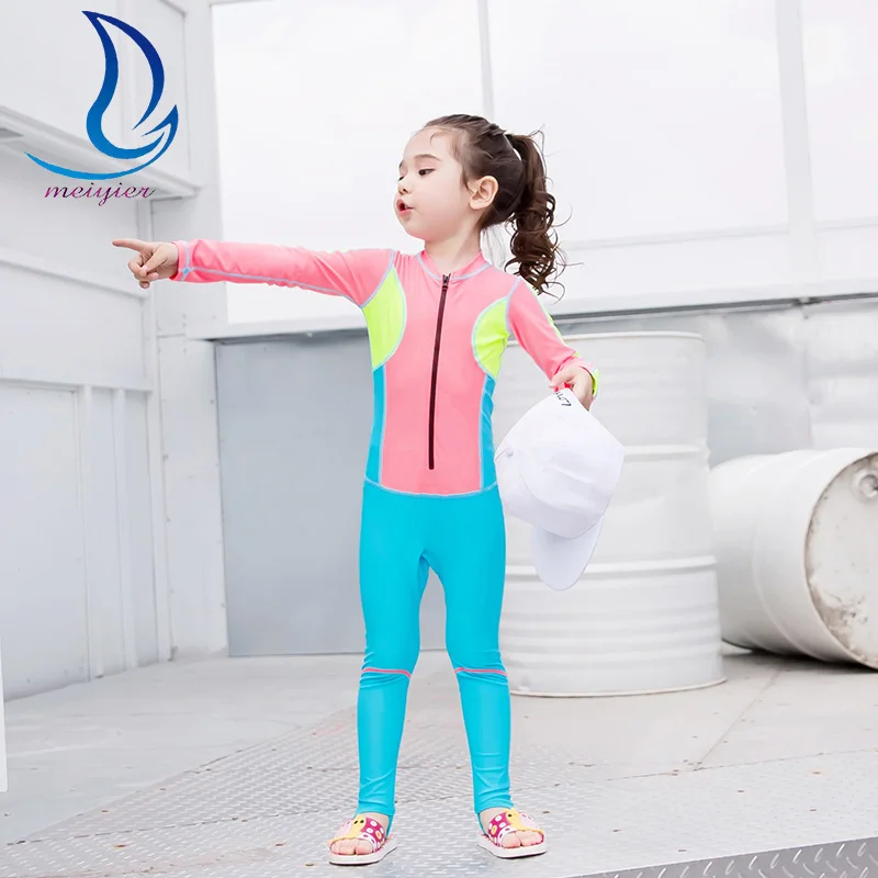MEIYIER Kids Wetsuits For Swimming One Piece Diving Suit Long Sleeve Surf Snorkeling Rash Guard
