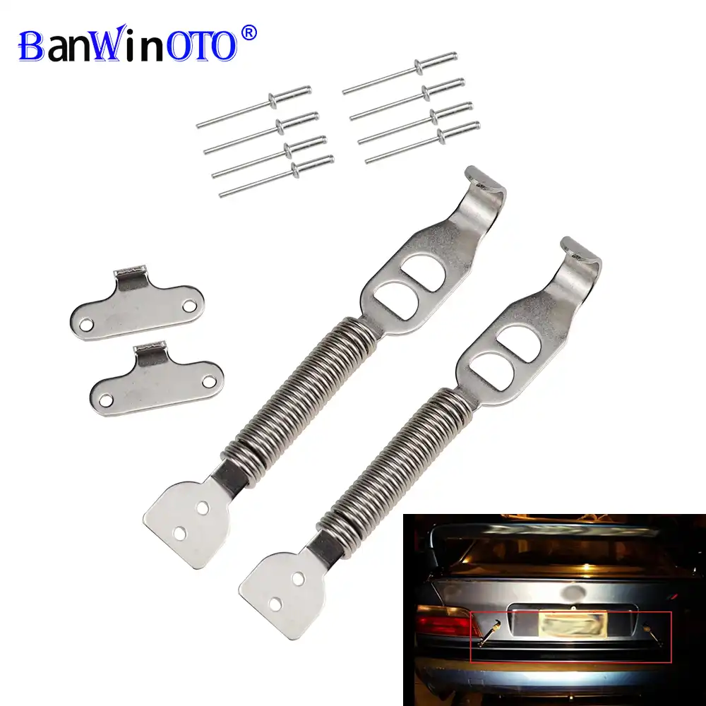 Sdkmah9 Spring Pin Kit 1pair Panel Alloy Styling Boot Bonnet Car Racing Security Universal Multipurpose Tunning Clips Hood Lock Rally