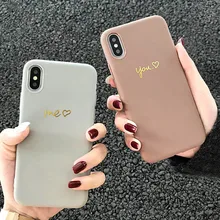 Novedosas fundas de teléfono estampadas con corazón de amor para iphone 7 7plus XS Max X XR carcasa para iphone 6 de silicona suave 6s 7 8 plus