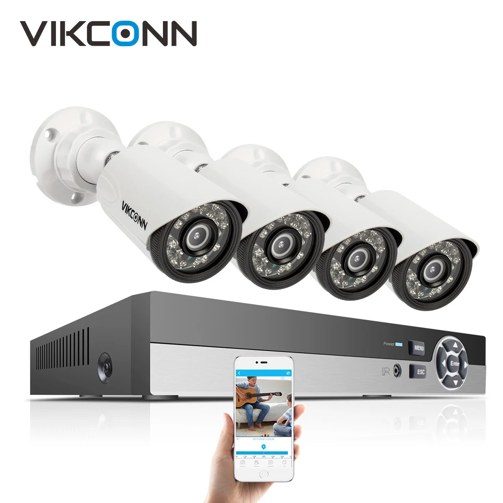 Vikconn 4CH 1080 P видео Камеры Скрытого видеонаблюдения CCTV Системы 4 шт. 2.0MP безопасности
