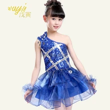 10 шт./лот с пайетками и рисунком косой ремни юбка хула, юбка принцессы для девочек Тюлевое платье современная детская Одежда для танцев выступление Латина сценический костюм