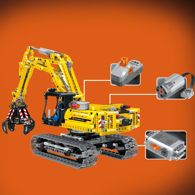 720 шт. 2в1 модель экскаватора совместимые технические серии строительные блоки Кирпич без комплект двигателя город дети игрушки для детей Подарки
