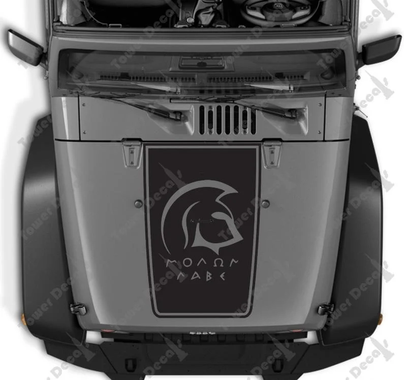 Для капота плотные Молон Labe спартанского воина виниловая наклейка подходит Jeep