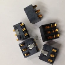 10 шт./лот 7,0 держатель батареи 3 Pin Золотая батарейка с покрытием держатель с позиционирующей колонной высота 7 мм