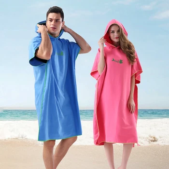 

Beach Bath Towel Hooded Adult Quick Dry Cloak Male Lady Swimming Bubble Hot Spring Bathrobe Travel Fast Dry Beach Towel B6T