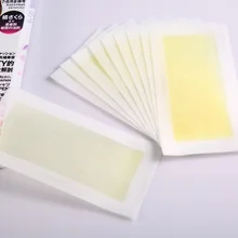 20 шт 10 листов желтый удаление волос двусторонняя холодная восковая полоса бумаги для ног тела воском нетканый депилятор