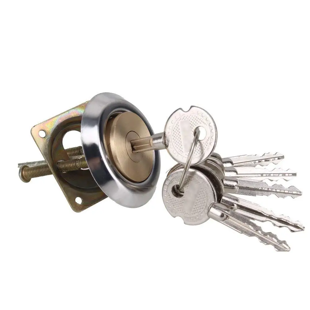 

1Pcs 29mm Dia Round Profile Rim Cylinder Cross Shape Keyed Door Lock Garage Hardware
