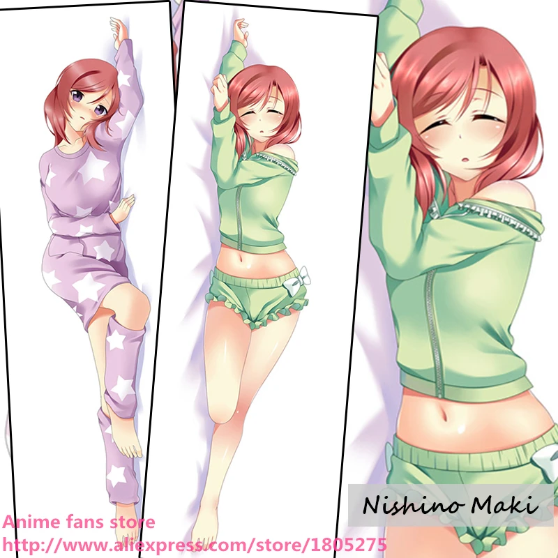 

Anime Love live ! Nishino Maki Sleeping Cute Pillowcase Pillow Case Cover decorative Hugging Body