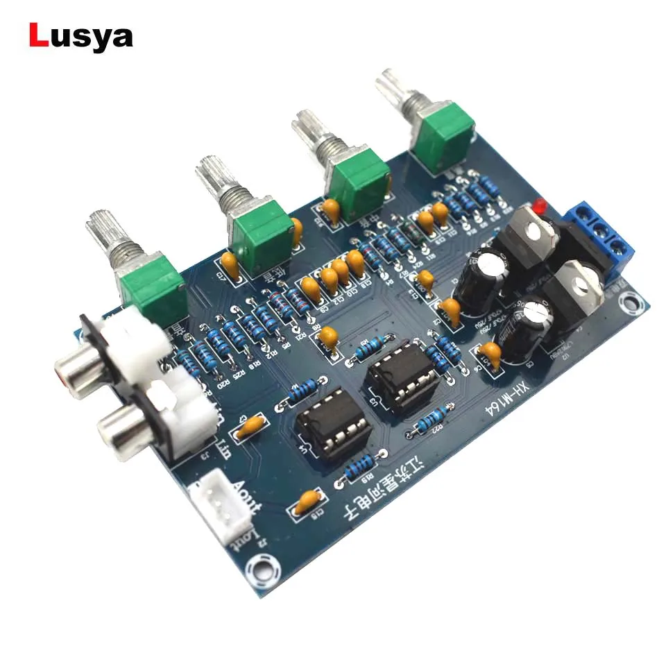 XH M164 тюнинг Плата усилителя NE5532 регулировка звукового AC 12V 15V мощность 4 режима