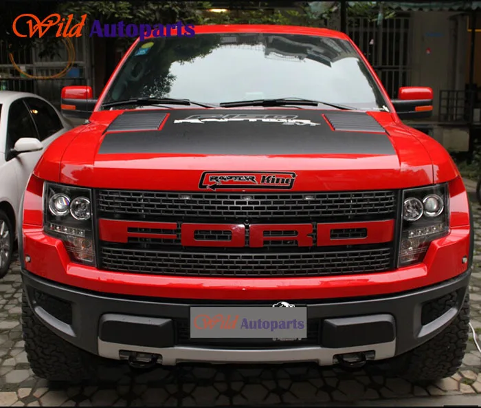  Hood Engine Grille Red Letters Sticker Graphics V...