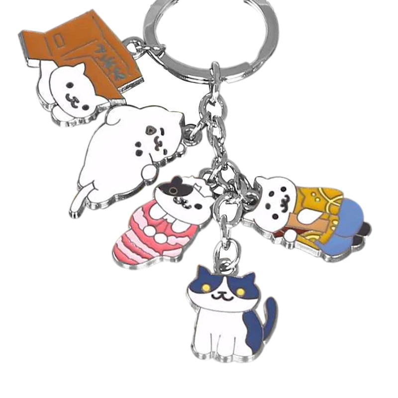 

Game Neko Atsume Kitty Collector Tubbs Lexy Metal Pendant Keychain Charm Toy Gift Collection