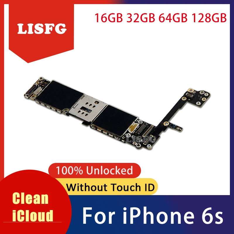 

Factory Unlocked Logic Board For iPhone 6s Motherboard With IOS System 16GB 64GB 128GB For iPhone 6s Mainboard Without Touch ID