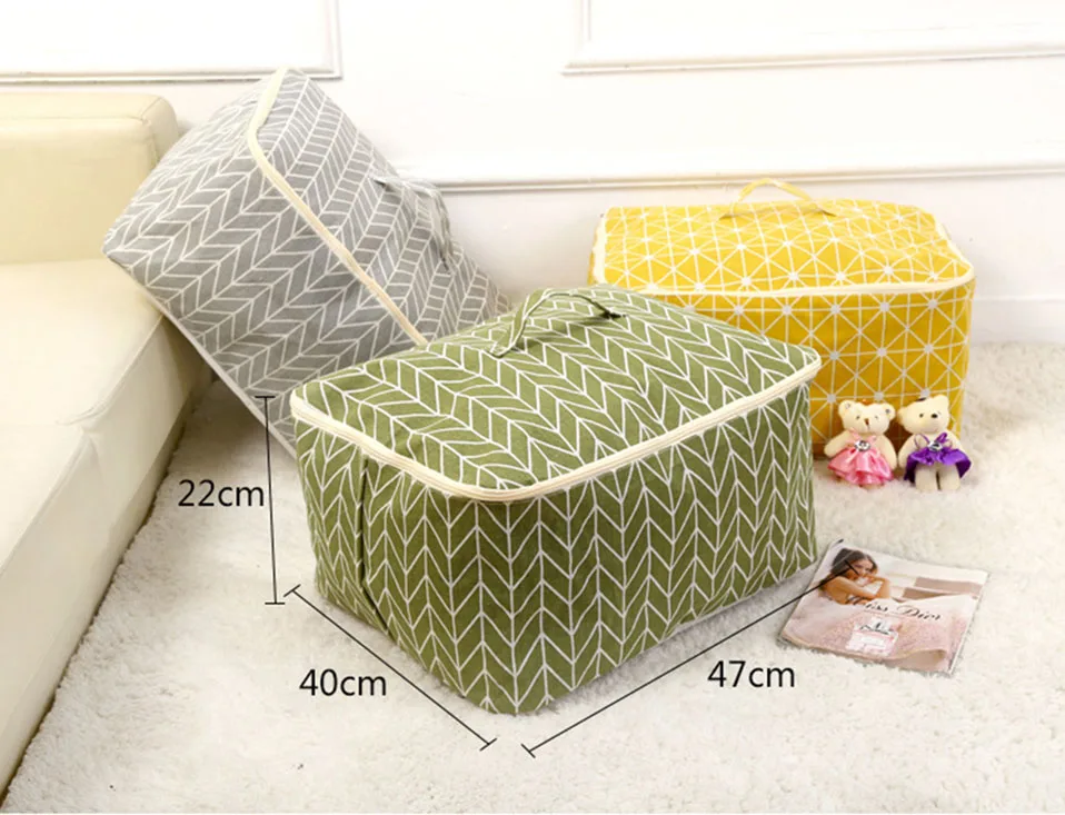 New Waterproof Breathable Cotton Clothes Storage Bag Impermeabile Folding Portable Organizer Bags For Clothes Travel (2)