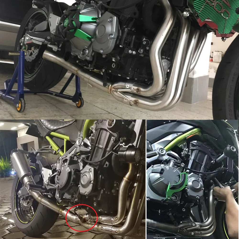 ZS Racing для Kawasaki Z900 мотоцикл полная система модифицированный Глушитель выхлопная труба средняя труба без шнуровки