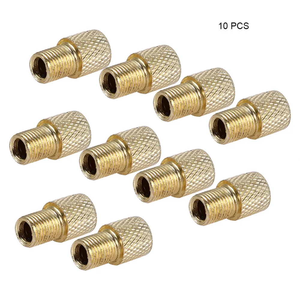 10pcs Bike Value Adapters Bicycle Brass Adapters Tube Pump Connector