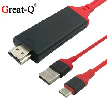

NEW 2 in 1 Type C USB3.1 To USB HDMI Cable 4K*2K HD Video Audio Charging Adapter Cable For Samsung Galaxy Note 8 LG Huawei