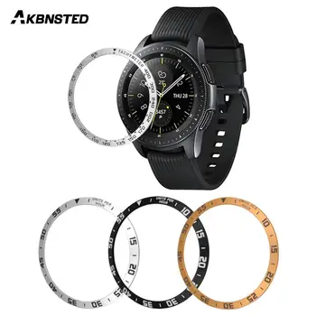 

AKBNSTED Smart Watch Replace Accessories For Samsung Galaxy Watch 42MM 46MM Bezel Ring Anti Scratch Protect Case Metal Sticker