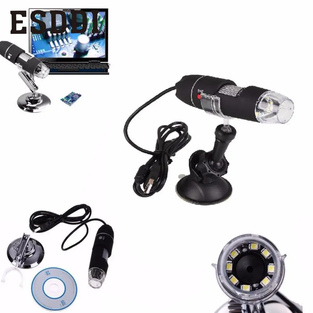 Esddi 1000X8 LED USB цифровой микроскоп зум 2MP эндоскоп PC камера видео лупа образование