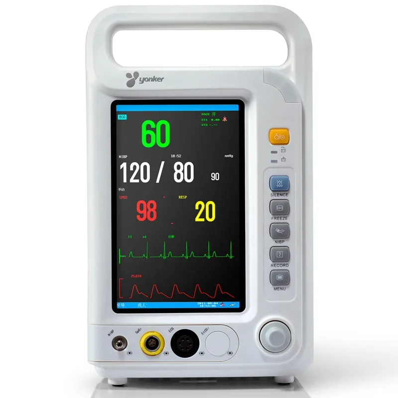 Multi Parameter ICU Patient Monitor Pulse Rate Blood Pressure