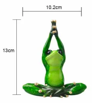 Украшение для дома Kawaii Yoga Frogs статуэтка девушка мечты Современная смола домашняя