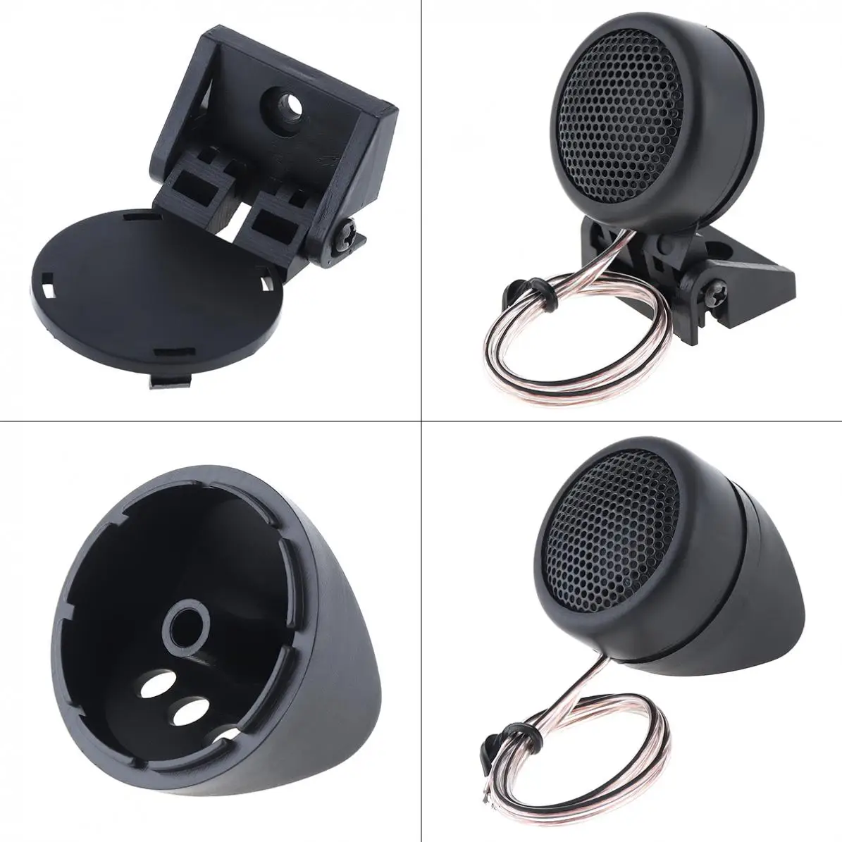 1 Pair 380W High Efficiency Mini Dome Car Tweeter Speakers Auto Horn Audio Music Stereo Speakers for Car Audio System