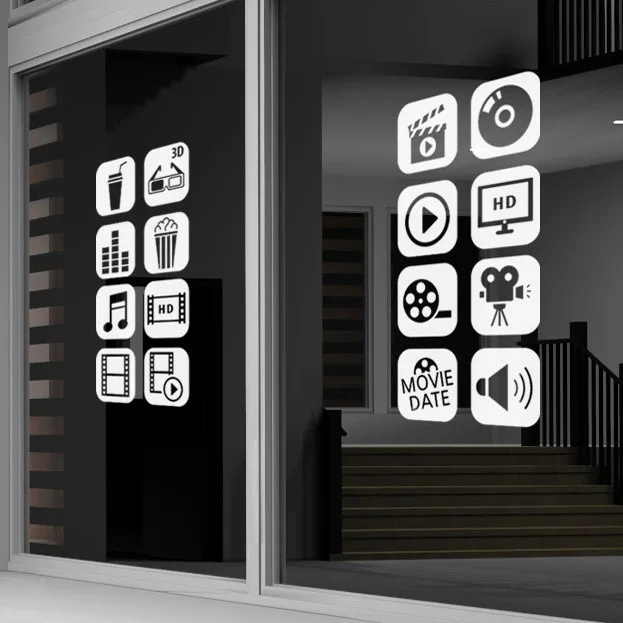 Cinéma Vinyle Sticker Photo Caméra Studio Vidéo Film