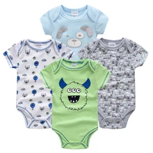 Kavkas/одежда для сна для маленьких мальчиков, комплект из 4 шт./компл., одежда с короткими рукавами для новорожденных, пижамы для мальчиков, Infantile, одежда для сна для маленьких мальчиков