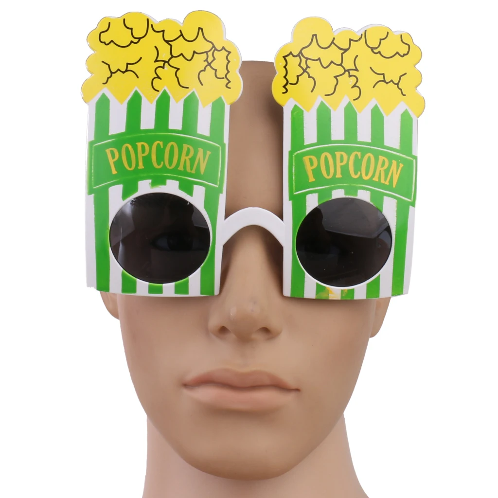 Novelty Popcorn Sunglasses Fancy Dress Costume Party Glasses Shades Tropical Party Glasses