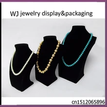 Комплект из 3 новых черные бархатные Украшения Дисплей Бюст подвески и ожерелья шейные формы деревянный Органайзер показывает Чехлы для окна