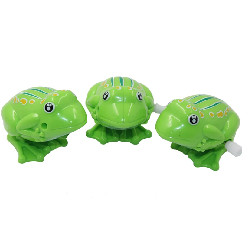 Kids Wind Up Clockwork Toy Mini Pull Back Jumping Frog Toys for Children Boys Color Green High
